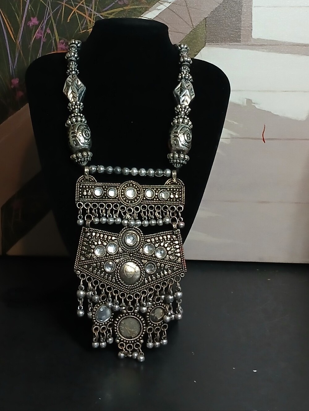 Silver-Tone Statement Pendant Necklace - Women Jewelry